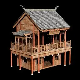 Chinese HIgh House Wood