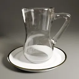 Glass and saucer