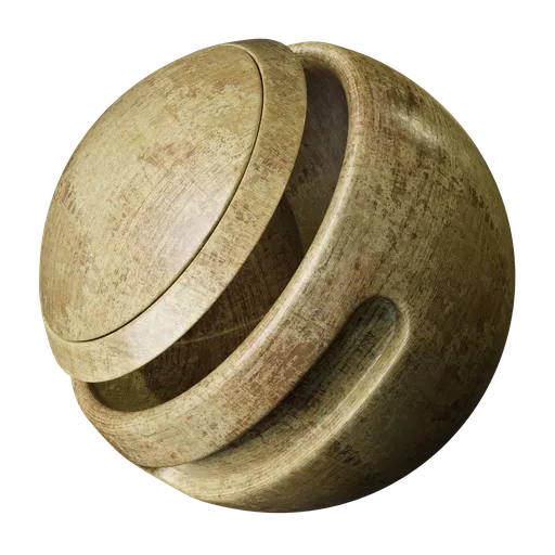 Realistic aged pine texture for PBR rendering in 3D applications