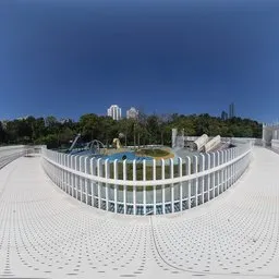 White iron bridge at noon 16k