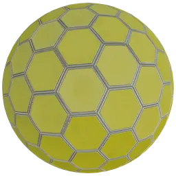 Hexagonal Metal Frames Yellow