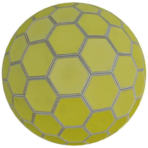 Hexagonal Metal Frames Yellow