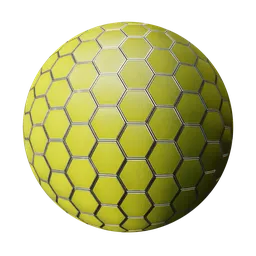 Hexagonal Metal Frames Yellow