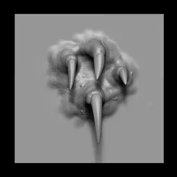 3D Blender sculpting brush creating sharp, curved spikes for horror creature modeling.