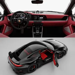 Porsche 911 Turbo S 2021(Rigged)