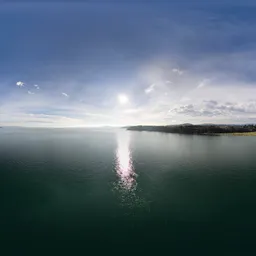 Sunny Cloudy Day at Ocean