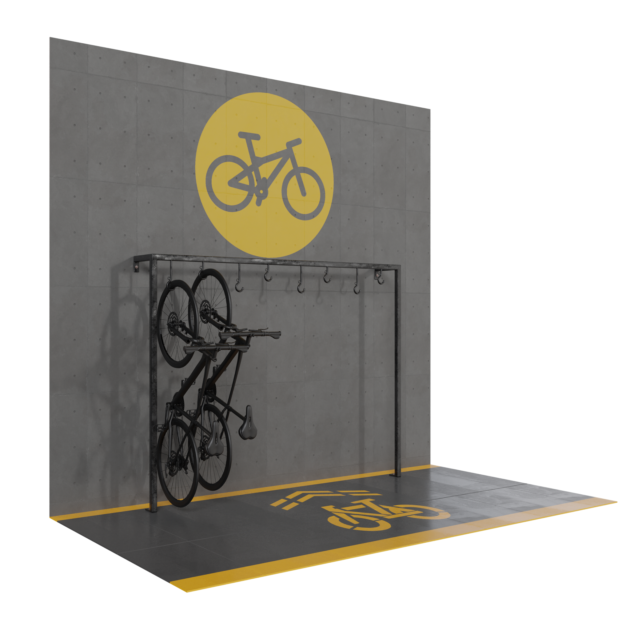 Bicycle Wall Urban Environment models BlenderKit