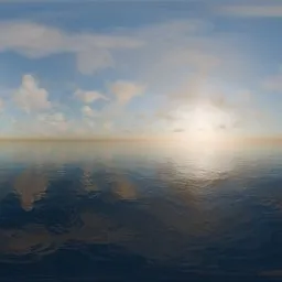 Azure Ocean Sunrise Sky