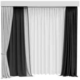 MI Silk And Cotton Curtain Set