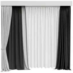 MI Silk And Cotton Curtain Set