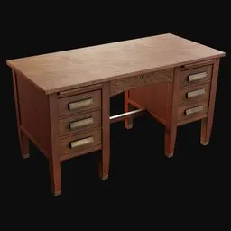 1930s Wooden Office Desk
