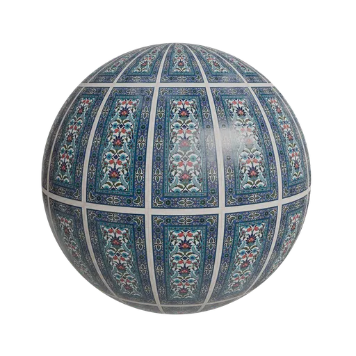 Turkish Iznik tile pattern