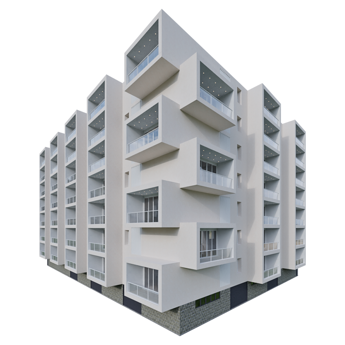 Modular Building 11 | Private Buildings Models | BlenderKit