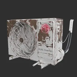 Rusty LG AC - Weathered Air Conditioner