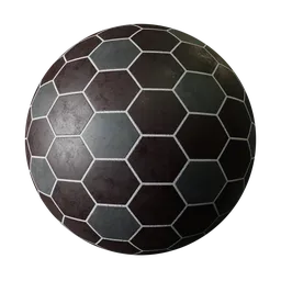 Hexa checker tiles texture reddish