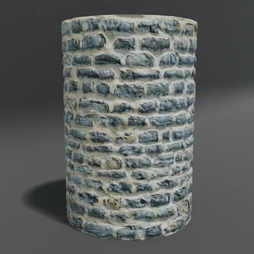Stone Cylinder Post Pillar Dark