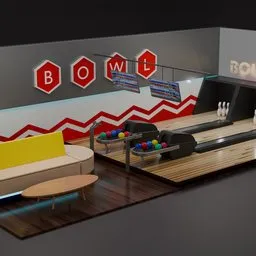 Bowling alley scene