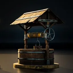 Medieval Wooden Well