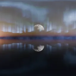 Aurora Fog Moon