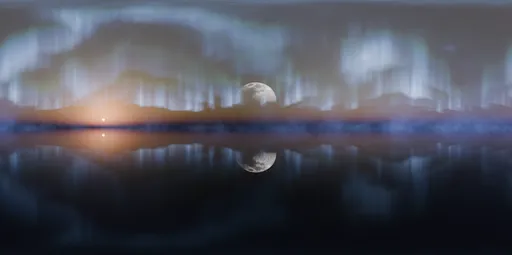 Aurora Fog Moon