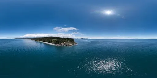 Ocean Coast Sunny Day Aerial