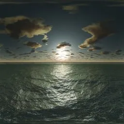 Golden Horizon Ocean Sunset