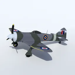 Low Poly Hawker Tempest MKII