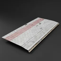Concrete Sidewalk with Tactile Strip