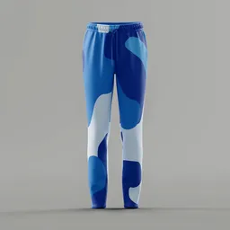 Abstract Blue Camo Joggers