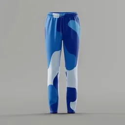 Abstract Blue Camo Joggers