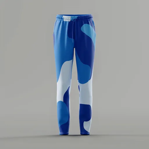 Abstract Blue Camo Joggers