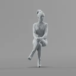 Lowpoly Female Sitting