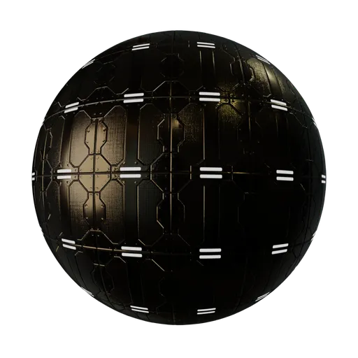 Glowing Neon Sci-Fi Black Metal