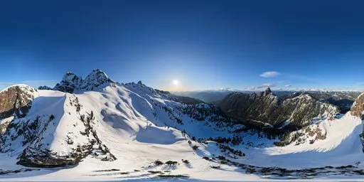 Snow Mountain Landscape Sunny