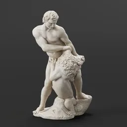 statue of Aic samson and the lion