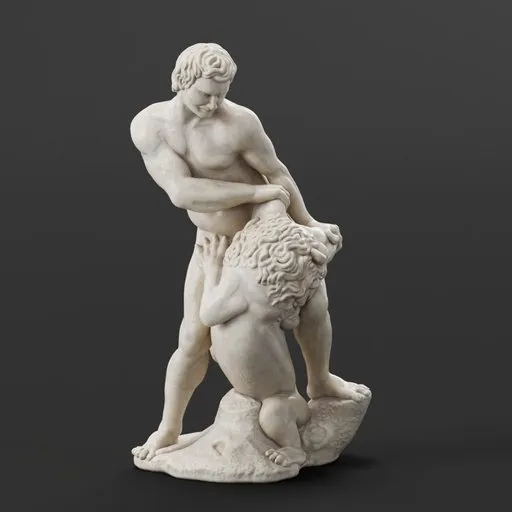 statue of Aic samson and the lion