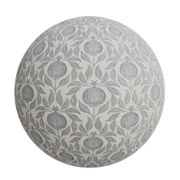 Botanical pomegranate wallpaper