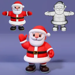 Stylized Santa Claus (Rigged)