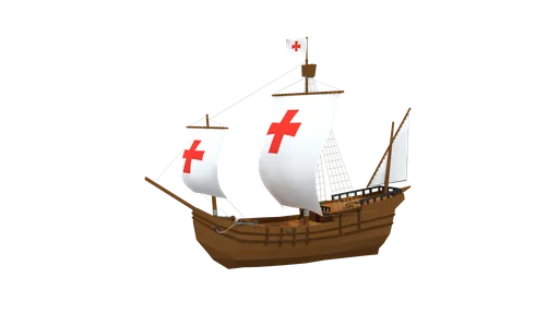 Low Poly Pinta Ship