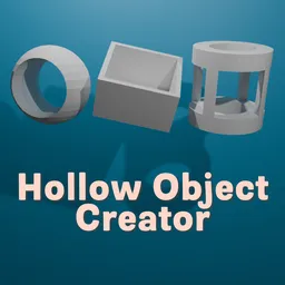 Hollow Object Creator – Blender Add-on for Easy Hollowing & Cutouts
