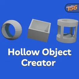Hollow Object Creator – Blender Add-on for Easy Hollowing & Cutouts