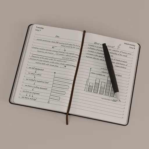 Minimalist Notebook with Pen