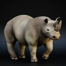 Rhinoceros (Rigged)