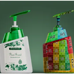 Pump Bottle Liquid Soap Model