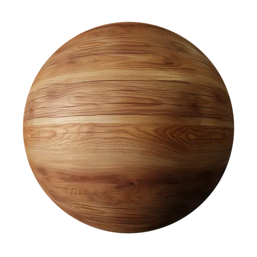 High-resolution 2K wood PBR material for realistic texturing in Blender 3D rendering and other 3D applications.