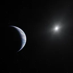 Sci-fi Planet in Space
