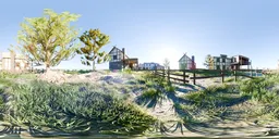 Bright Suny Village in Afternoon HDRi