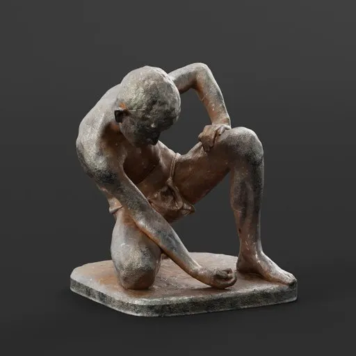 statue of Iron Marble Player