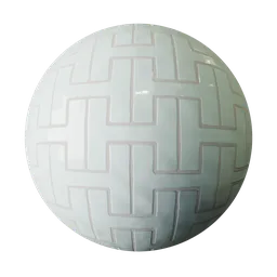 Geometric H-Pattern Ceramic Tiles