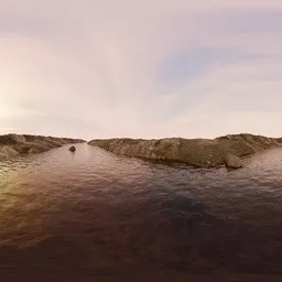 Sunset Rocky Shoreline